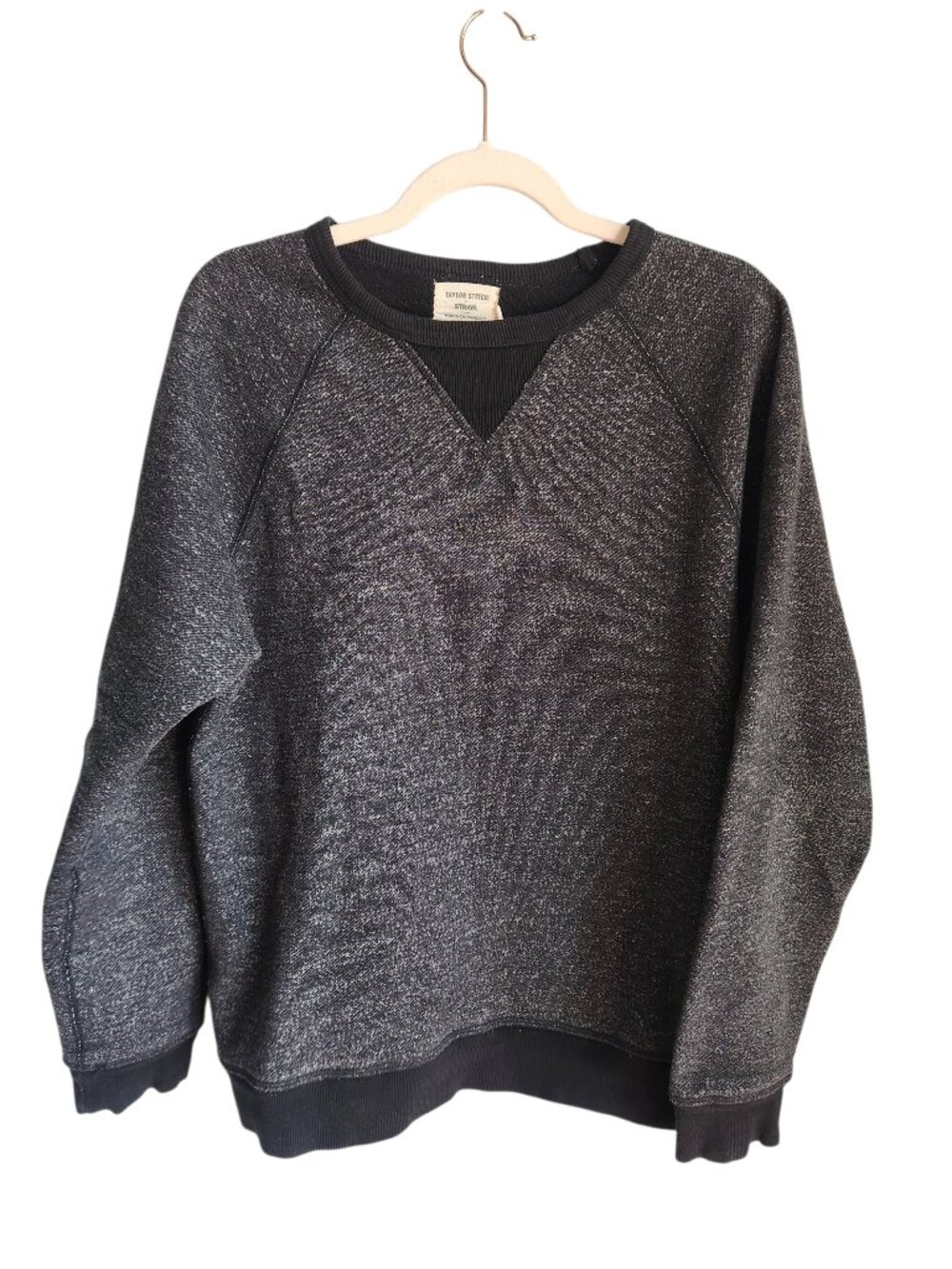 Taylor Stitch X Strava Après Ride Crewneck Sweatshirt Men's Medium Gray Pullover